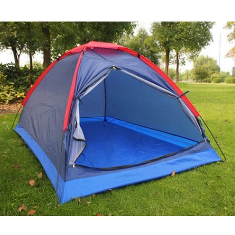 Outdoor Camping Tent 2 Person Single Layer Windproof Waterproof Tent Beach Tent for Fishing Hiking Mountaineering