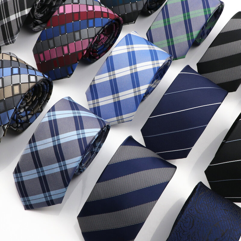 30 arten männer Jacquard Striped Solide Farbe Krawatte 6cm Schlank Schmale Anzug Hemd Zubehör Täglichen Verschleiß Krawatte Hochzeit party Geschenk