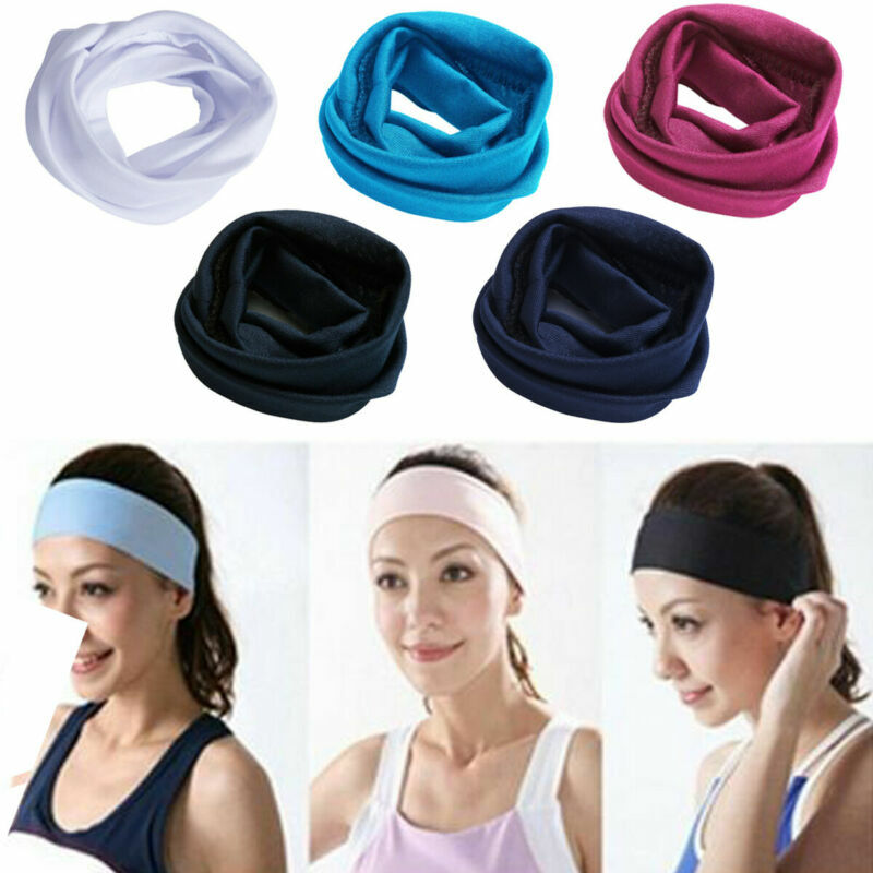 Women’s Sport Hairband Solid Color Strong Absorbs Sweat Workout Headband Wild Fashion Stretchy Yoga Hairband