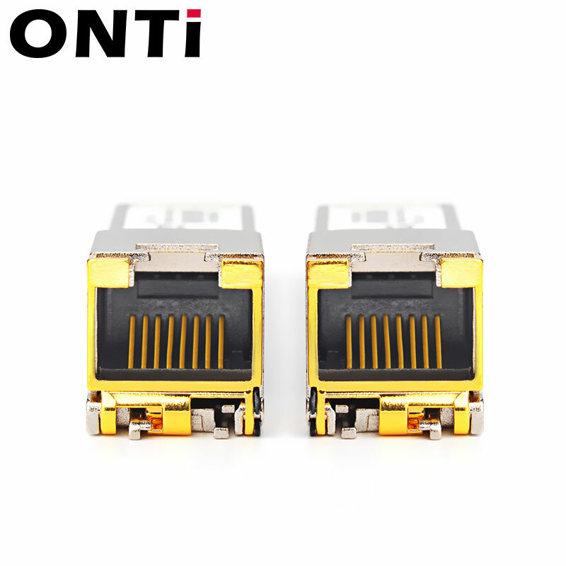 Onti 10Pcs Gigabit RJ45 Sfp Module 1000Mbps Koperen Sfp Transceiver Module Compatibel Met Cisco/Mikrotik Gigabit Ethernet schakelaar