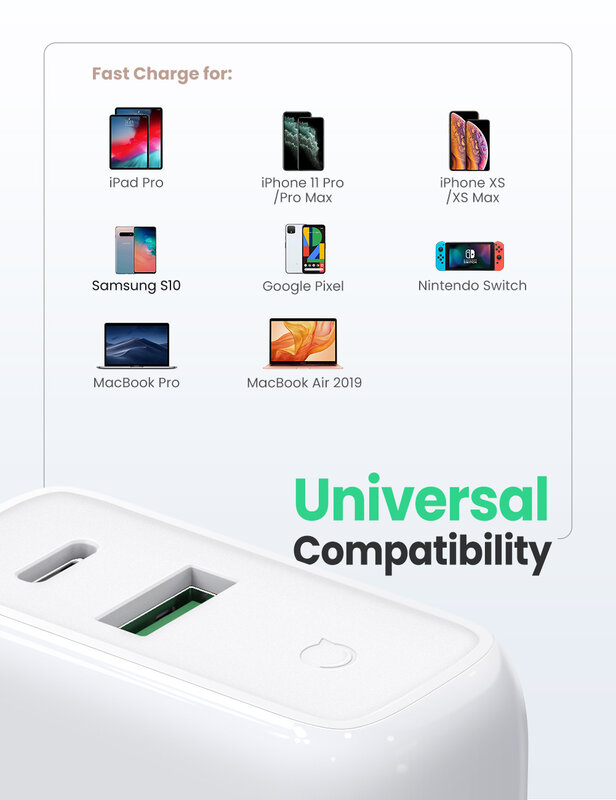UGREEN PD36W USB Quick Charge 4.0 3.0 Nhanh Sạc Loại C Cho iPhone 13 12 Xiaomi Samsung QC 3.0 4.0 Sạc Điện Thoại