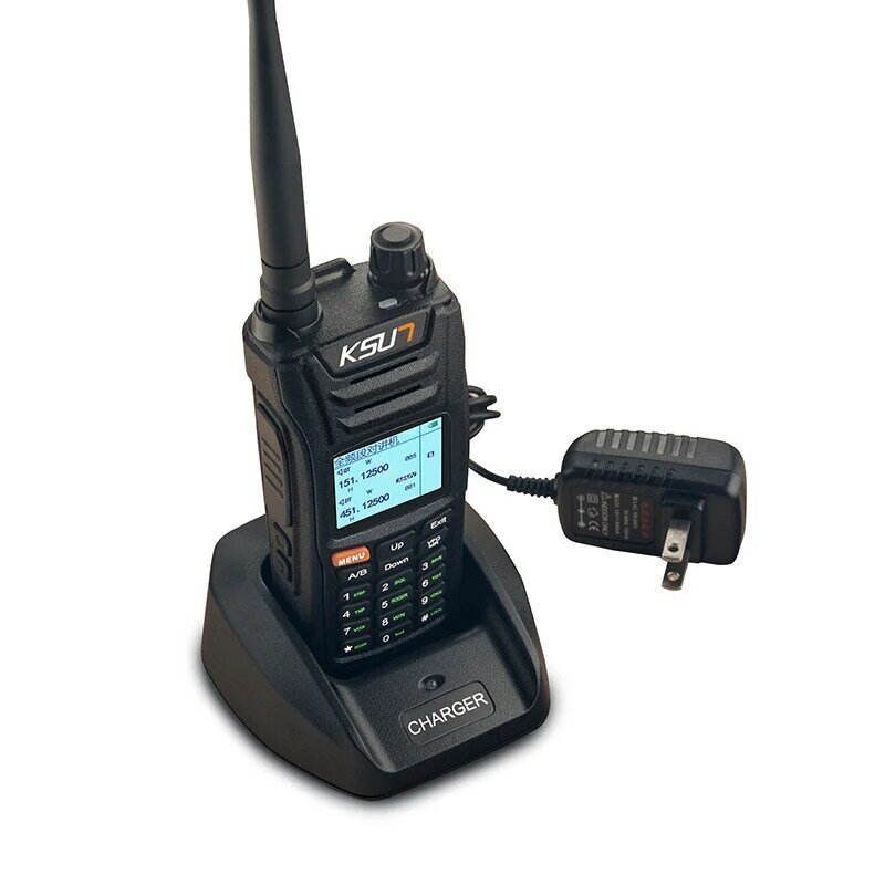Walkie Talkie daleki zasięg VHF UHF dwukierunkowa stacja radiowa 999 kanałowy nadajnik-odbiornik radiowy 10KM VOX polowanie walkie-talkie KSUN UV68D