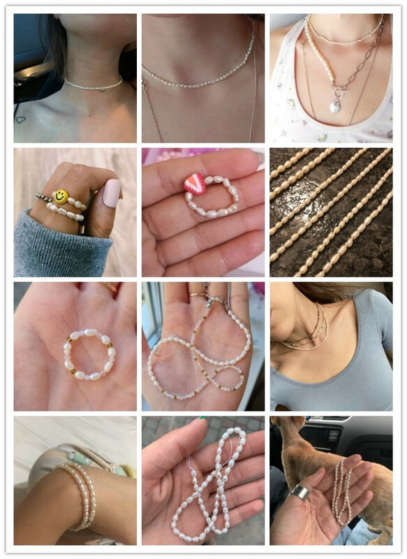 Natürliche Süßwasser Perle Perlen Hohe Qualität Reis Form Punch Lose Perlen für Machen Schmuck DIY Armband Halskette Zubehör