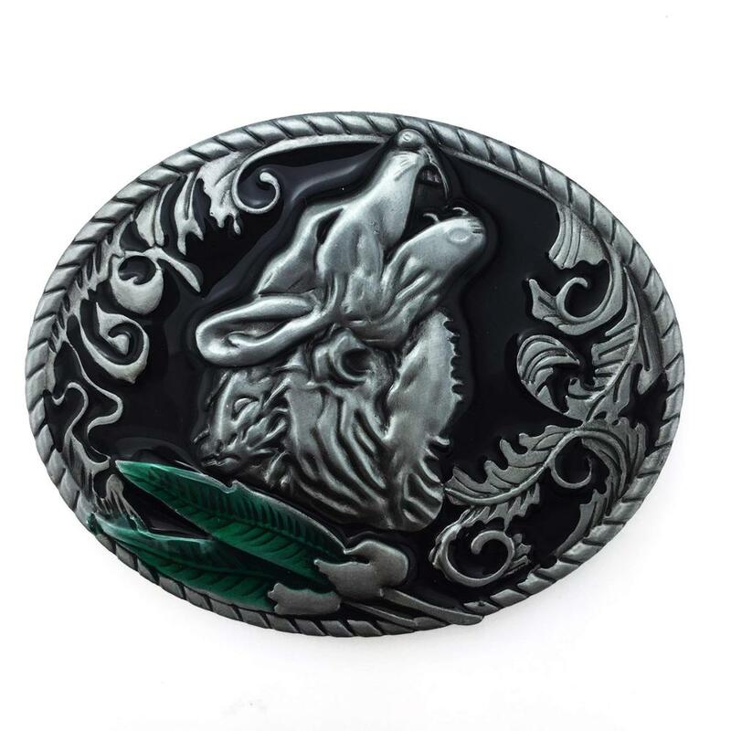 Rodeo wolf  belt buckle Western-style jeans accessories suitable for 4CM belt