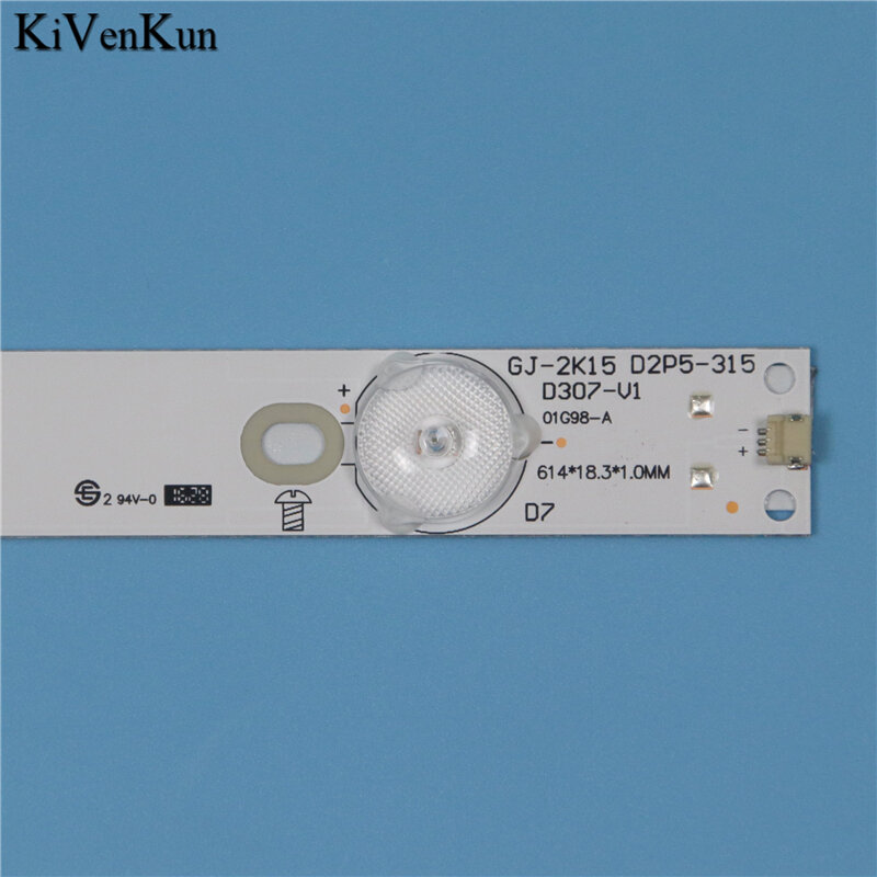 7 lampade 614 mm LED retroilluminazione striscia Kit barra di LBM320P0701-FC-2 TV LED linea GJ-2K15 D307-V1 V3 V1.1 AJV2-V lente banda HD