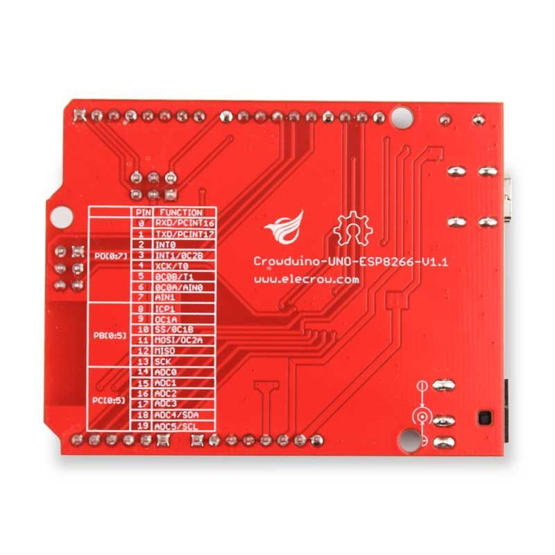 Плата Elecrow ESP8266 Wi-Fi для Crowduino UNO 2 в 1, макетная плата Crowduino UNO ESP8266-V1.1 IOT, беспроводной модуль, комплект «сделай сам»