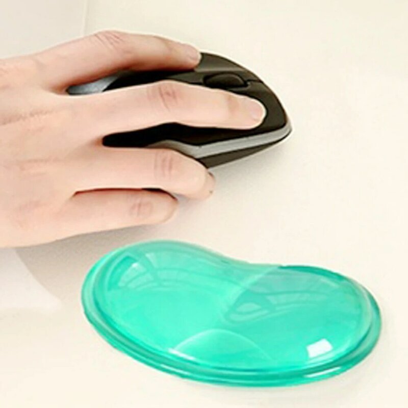 Alfobrilla de ratón ordenador en forma de corazón confort 3D reposamuñecas Gel de sílice almohada de mano memoria algodón alfombrilla de ratón para oficina accesorios de trabajo