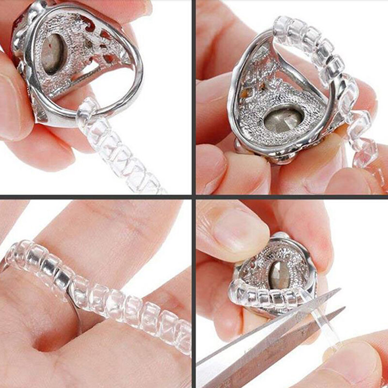 Ajustador de anillo con base en espiral Invisible, herramienta de joyería para cualquier anillo, 10cm
