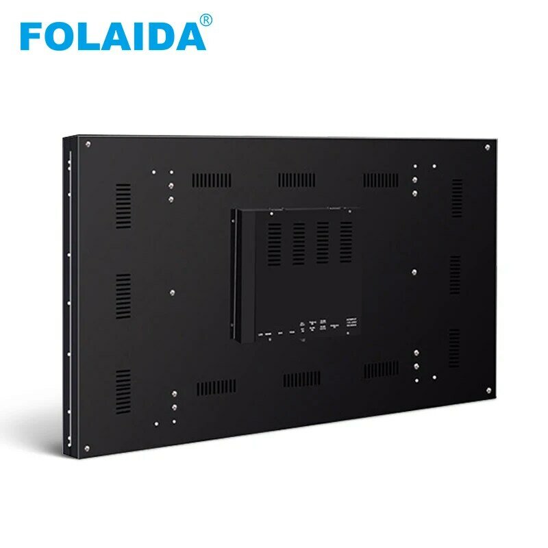 FOLAIDA-pantalla LCD 4K para TV, pantalla de 55 pulgadas y 3,5mm con bisel LG para pared, vídeo y publicidad