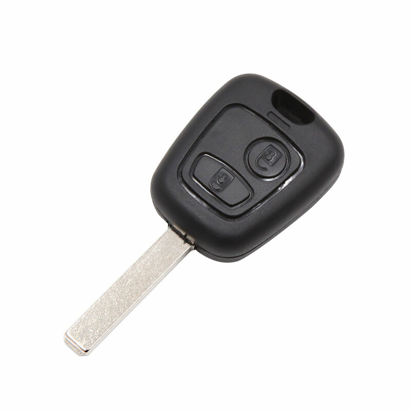 X Autohaux Auto 2 Buttons Uncut Insert Key Fob Case Remote Control Shell Car Accessories for Peugeot 106 107 206 207 306 307