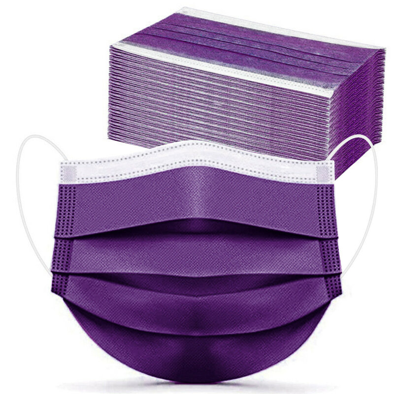 Wegwerp Gezichtsmasker Persoonlijke Masker 3Ply Ear Loop Niet-geweven Anti-PM2.5 Volwassen Mond Cover Beschermende Gezichtsmasker