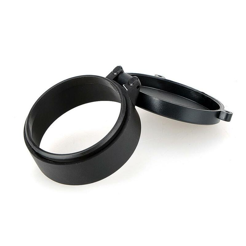 25-64mm tampa da lente protetor escopo telescópico flip up primavera lente capa protetora tampa caça tiro acessórios