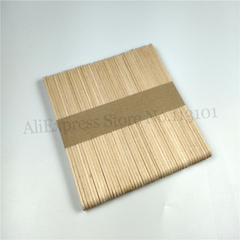 100 Pieces Popsicle Stick Ice Cream Sticks Birch Wood Ice-lolly Wooden Stick Length 114mm 2 Lots (50pcs/lot)