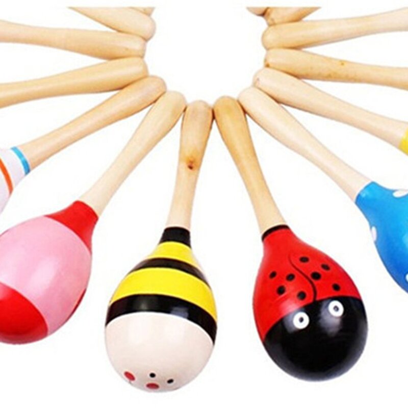 Детский деревянный молоток, погремушки, игрушки, детские музыкальные инструменты, Детский шейкер, милые красочные вокальные игрушки для детей, малышей, дошкольников