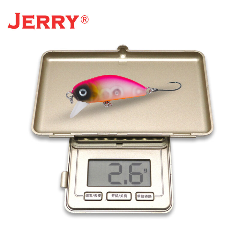 Jerry Prodigy-cebos duros de pesca de plástico de hundimiento lento, anzuelo único, trucha, Lucio, aparejos de pesca, 35mm, 2,6g