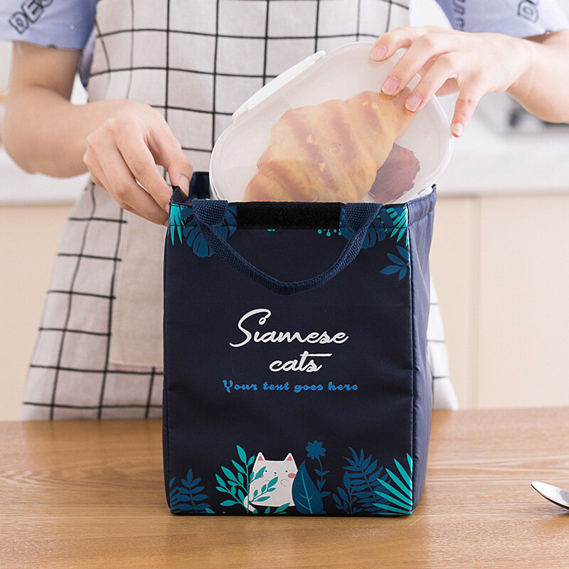 Cute Lunch Box Thermal Bags Portable Insulated Cooler Food Carrier Large Capacity Handbags for Women Picnic Bento Bag Container