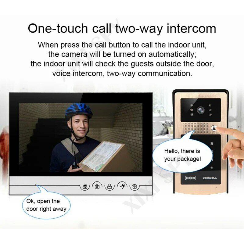 Interphone vidéo sonnette vidéo-oeil interphones pour une maison privée appel vidéo maison interphone vidéo gardien de but vidéo téléphone vidéo