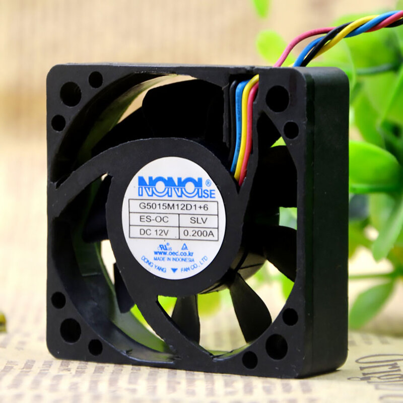 NONOISE-PWM Car Audio Ventilador de refrigeração, 50mm Ventilador para NONOISE G5015M12D1 + 6, 12V, 0.2A, 50x50x15mm, 4Pin