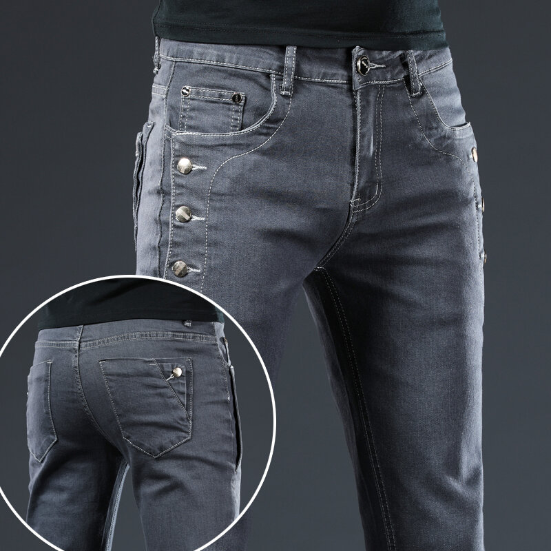 2023 Jeans da uomo di marca Slim Fit Jeans Skinny in Denim Designer Jeans dritti elastici pantaloni elasticizzati Jeans per uomo