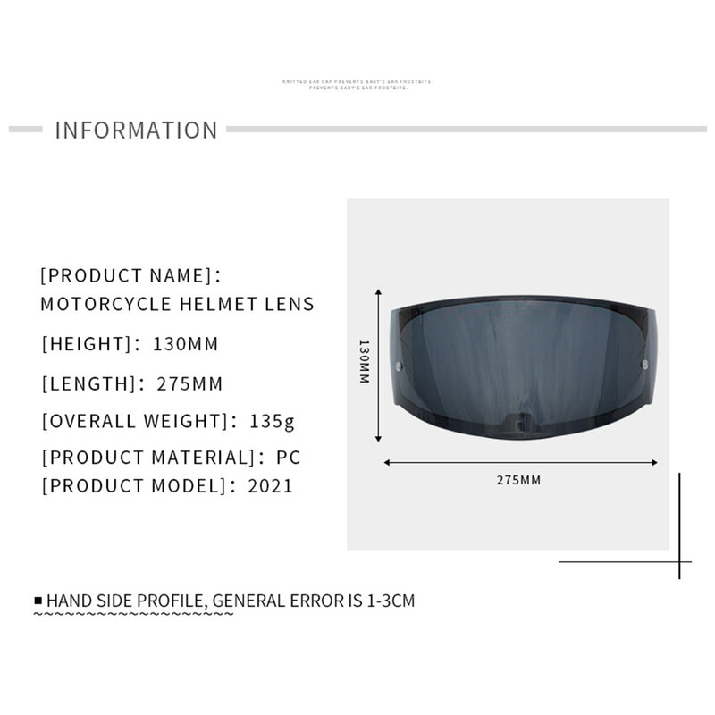Pelindung Lensa Angin Pelindung Fashion Lensa Helm Anti Gores Anti UV Sepeda Motor untuk LS2 FF320 328 353 800