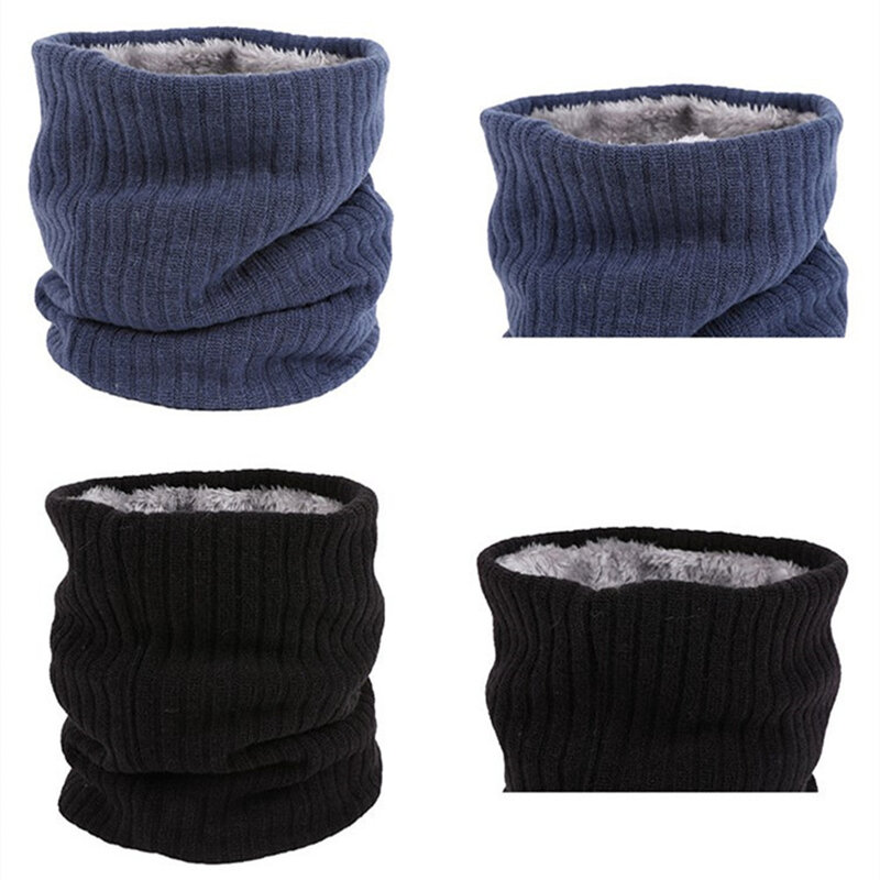 Bufanda de invierno para hombres y mujeres, bufandas de anillo de punto, lana, piel gruesa, calentador de cuello para niños, bufanda de felpa para niños y niñas, nuevo, 2021