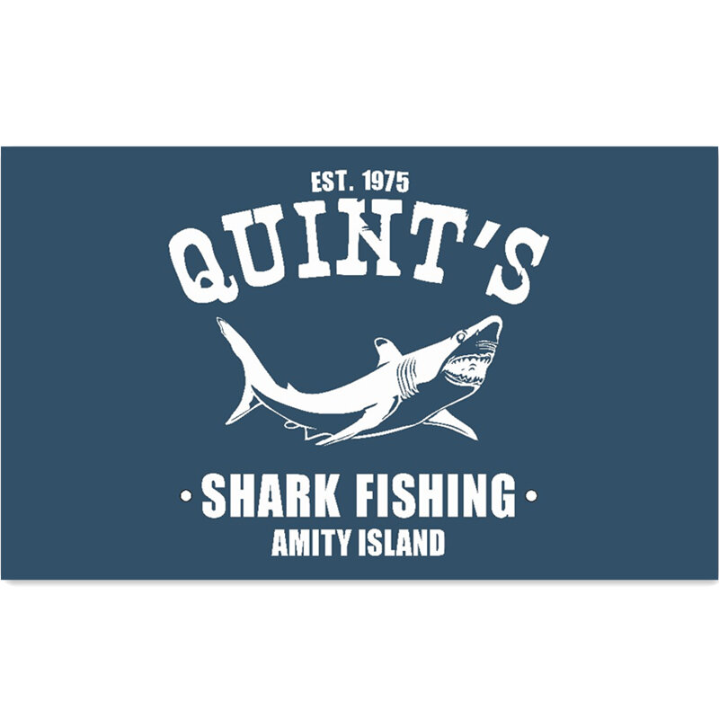60x90cm/90x150cm/120x180cm quint s shark fishing amity island flag
