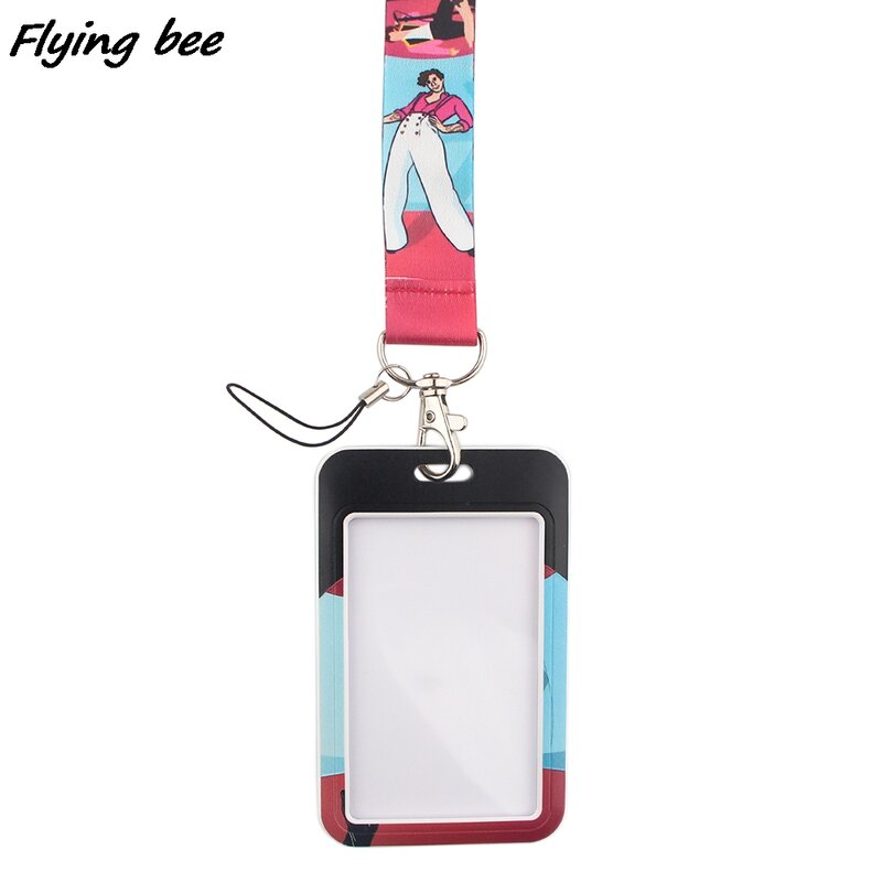 Flyingbee-portatarjetas con cordón para colgar en el cuello, insignia con cordón para teléfono, acceso al metro, X1430