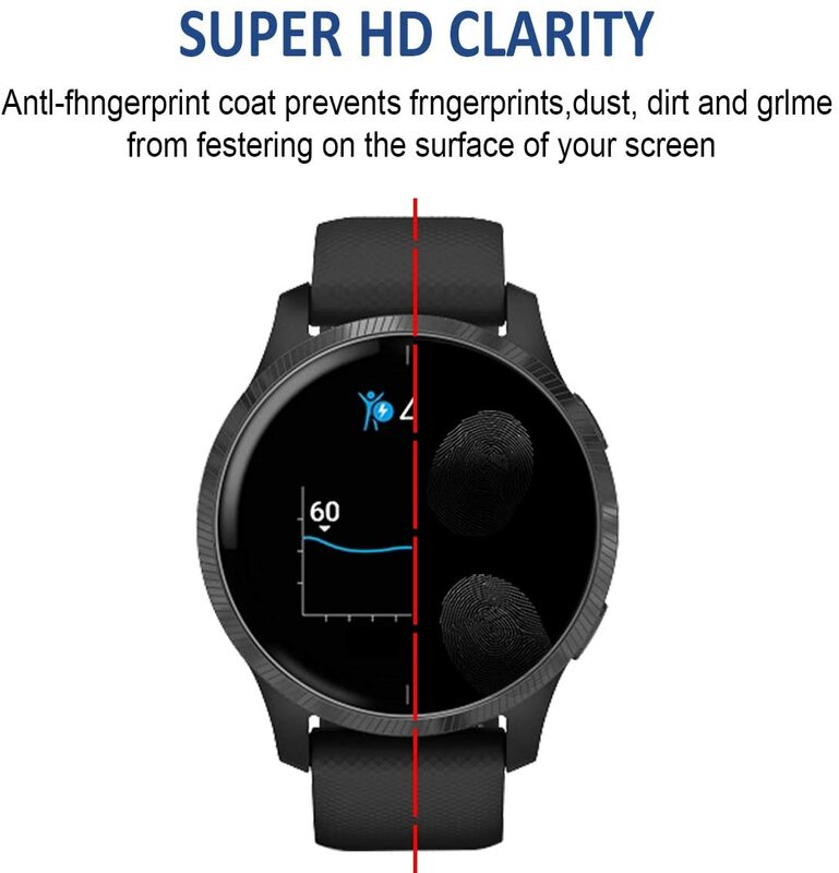 2 Stuks Zachte Horloge Hydrogel Film Voor Garmin Venu 2 Smart Horloge Water-Proof Film Voor Garmin Venu 2 S Hydrogel Film Accessoires