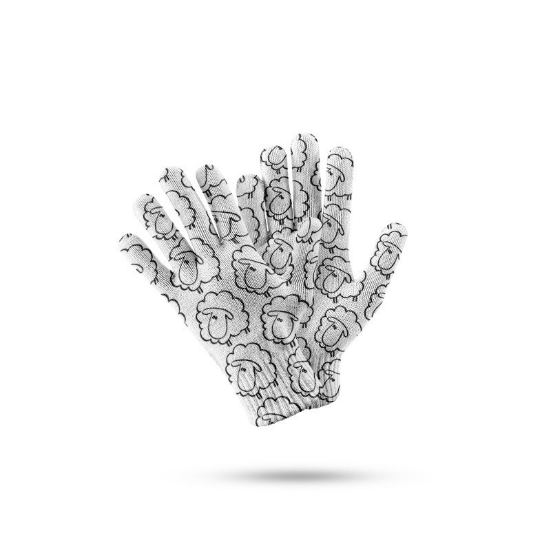 Kawaii Handschuhe Männer und Frauen Allgemeine Winddicht Handschuhe Cartoon Tier 3D Druck Reiten Touch Bildschirm Student Fünf-Finger Handschuhe
