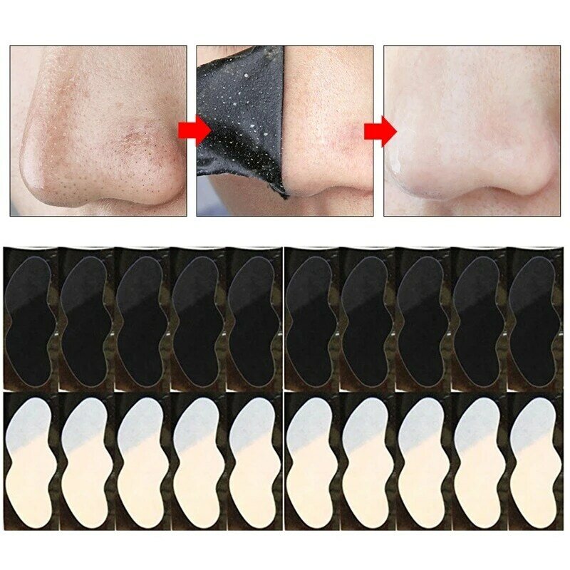 10Pcs จมูก Blackhead Remover Mask Skin Care Shrink Pore สิวจมูกลึก Pore Cleansing Strips หัวสีดำ remover