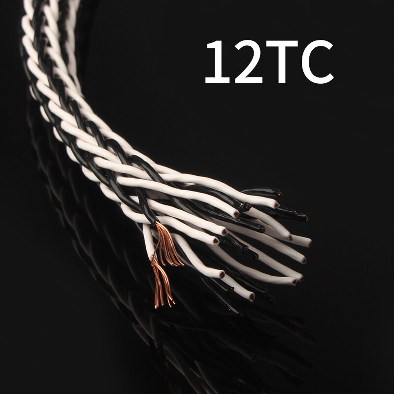 Câble d'amplificateur hifi 8TC/12TC 7N OCC, câble de haut-parleur, ligne centrale principale, bricolage