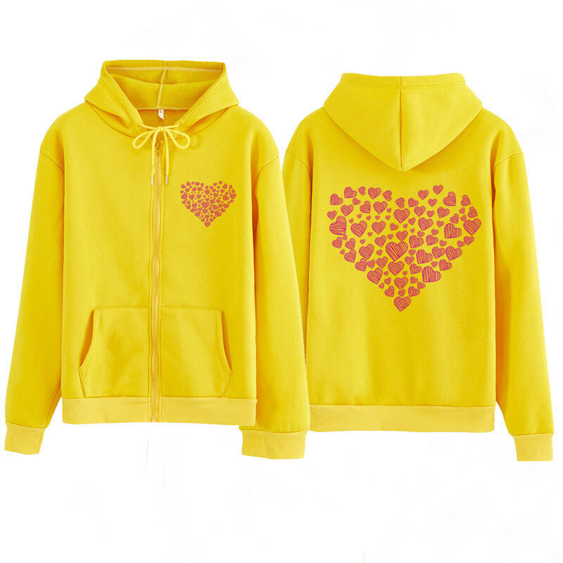 2020 mujeres hoodies niños niño niña camisa amor corazón pareja sudaderas cremallera sudadera chaquetas de Otoño de primavera