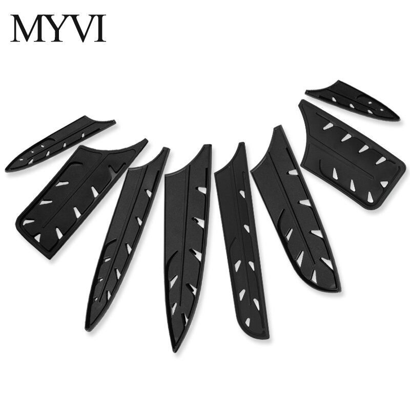 MYVI couvre-couteaux étui de couteau, couteaux de cuisine pour pain de 8 ''Chef couteaux à découper Santoku de 7'' garde-couteau en plastique noir