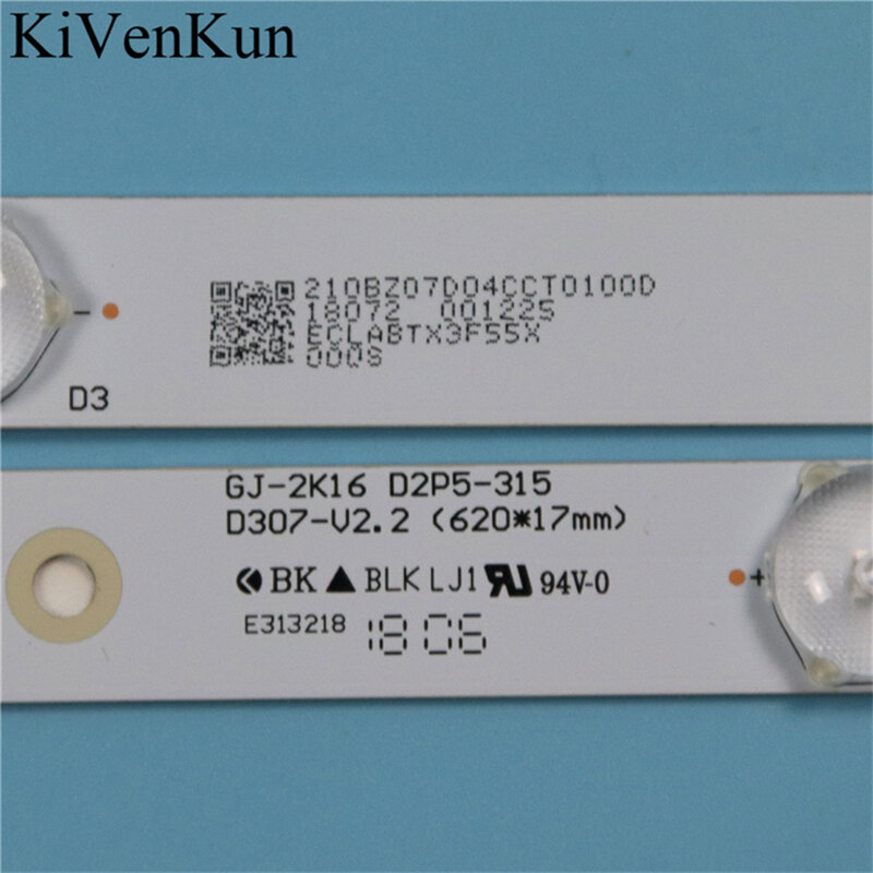 7 lampe 620 mm Led-hintergrundbeleuchtung Streifen Für Philips 32PHK4101/12 Bars Kit TV LED Linie Band HD Objektiv GJ-2K16 D2P5-315 D307-V 2,2 LB32080