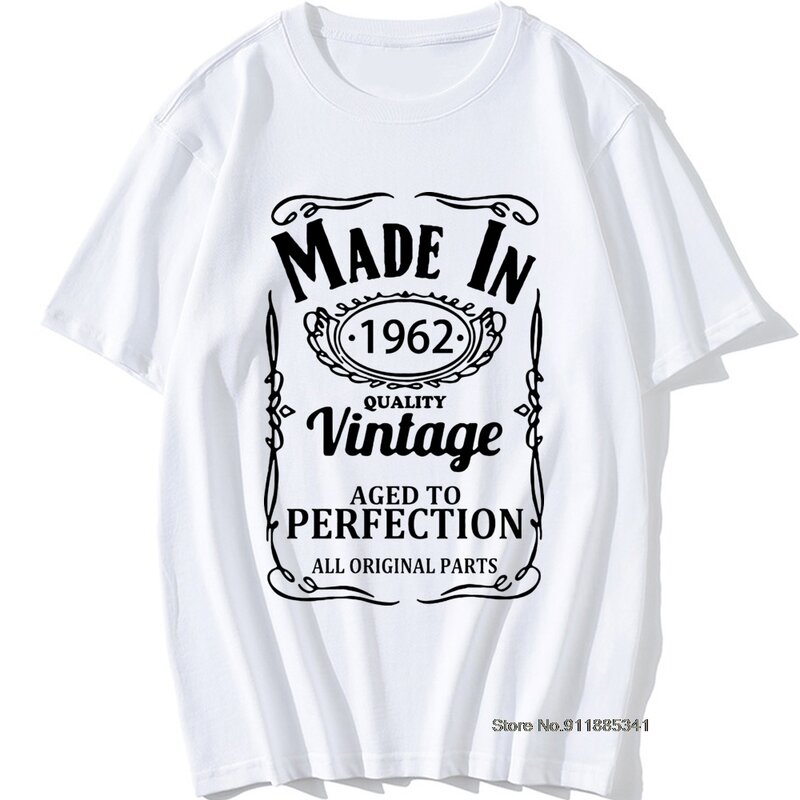 Винтажная футболка, сделанная в 1962 году, подарок на день рождения, забавная, унисекс, графическая, винтажная, крутая, хлопковая, с коротким рукавом, с круглым вырезом, футболка для отца