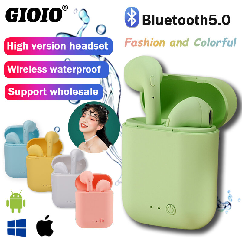 Mini-2 bezprzewodowe słuchawki słuchawki Bluetooth wodoodporne słuchawki sportowe słuchawki douszne dla Huawei Iphone OPPO Xiaomi TWS muzyka zestaw słuchawkowy
