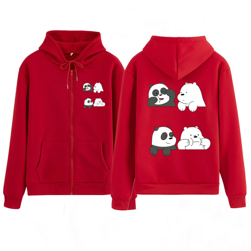 2020 spring jacket animal panda bear sweatshirt women Girl couple hoodies valentine's day gift