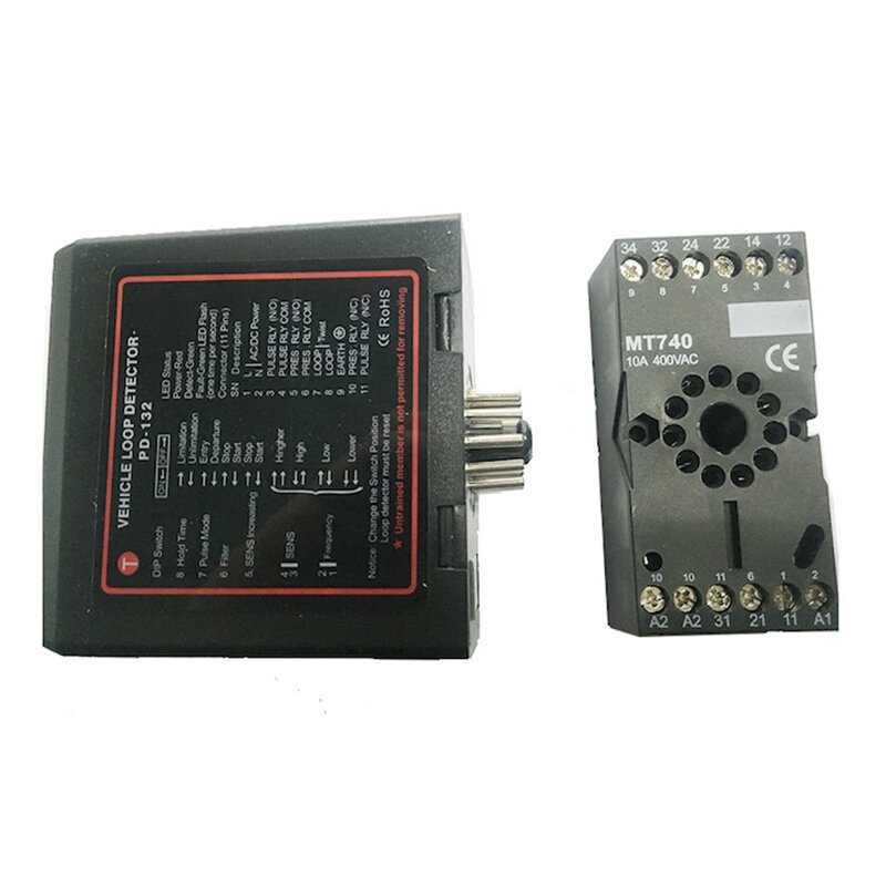 Detector de loop de canal único 220v, dispositivo indutivo de 1 canal para porta de portão de veículo