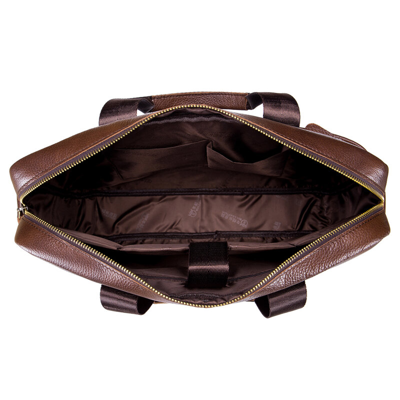 Brand Genuine Leather Men's Briefcase Design Postman Male Handbags Vintage Business Computer Bag Fashion Messenger Shoulder Bag