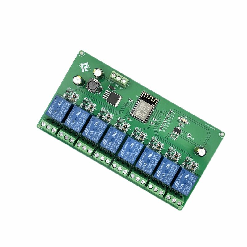 ESP8266 Module relais WIFI 8 canaux ESP-12F carte de développement DC 5V / DC 7-28V Kits d'outils de soudage