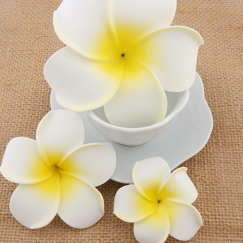 Hawaje kwiat plumerii spinki do włosów dla kobiet dziewczyny białe kwiatowe spinki do włosów na lato plaża wakacje ślubne peruki imprezowe akcesoria