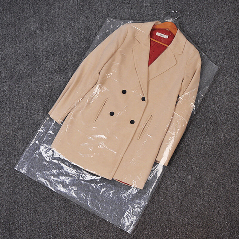 30Pcs แขวนเสื้อผ้าฝุ่นเสื้อผ้ากระเป๋าเก็บฝุ่นละอองตู้เสื้อผ้าพลาสติกเสื้อผ้า Coat Suit Protector
