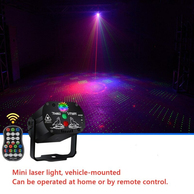 Mini luz laser festa de natal família entretenimento flash led laser ambience luz festa discoteca lâmpada palco atmosfera festiva