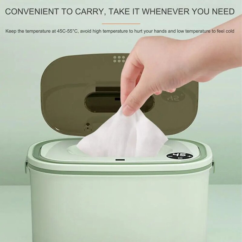 Baby Wipe Warmer Natural Safe Wipe Dispenser For Baby Household Portable Wet Tissue Heating Box Insulation Heat