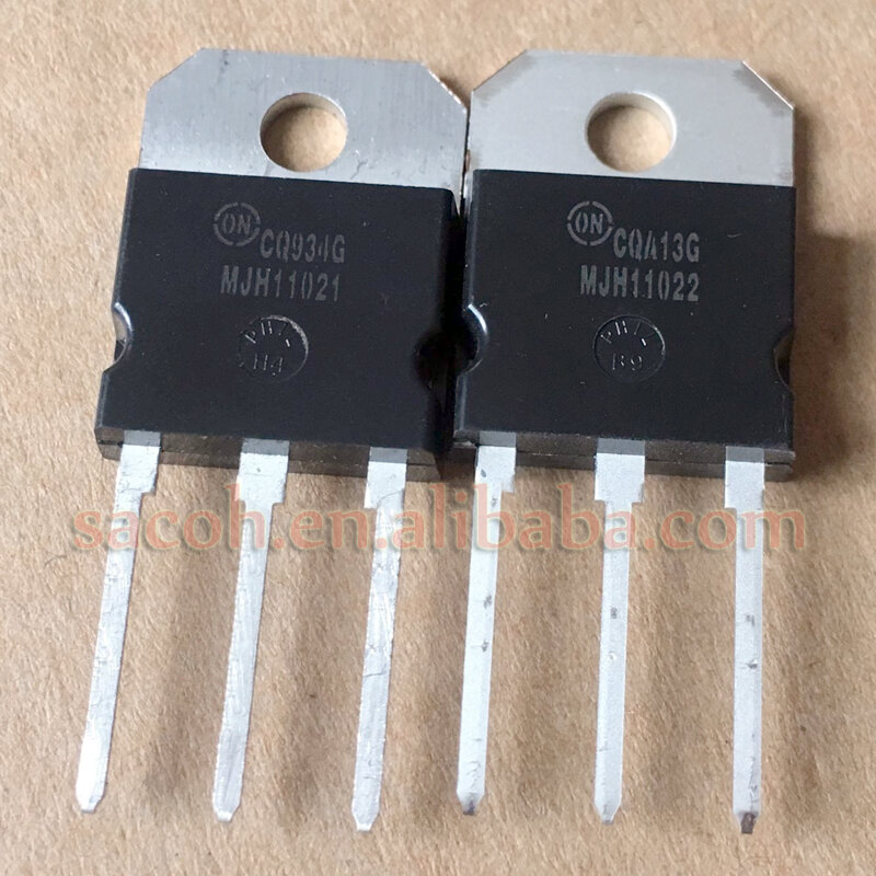 달링턴 보완 실리콘 파워 트랜지스터, 10 쌍 MJH11021G 또는 MJH11021 + MJH11022G 또는 MJH11022 ~-218