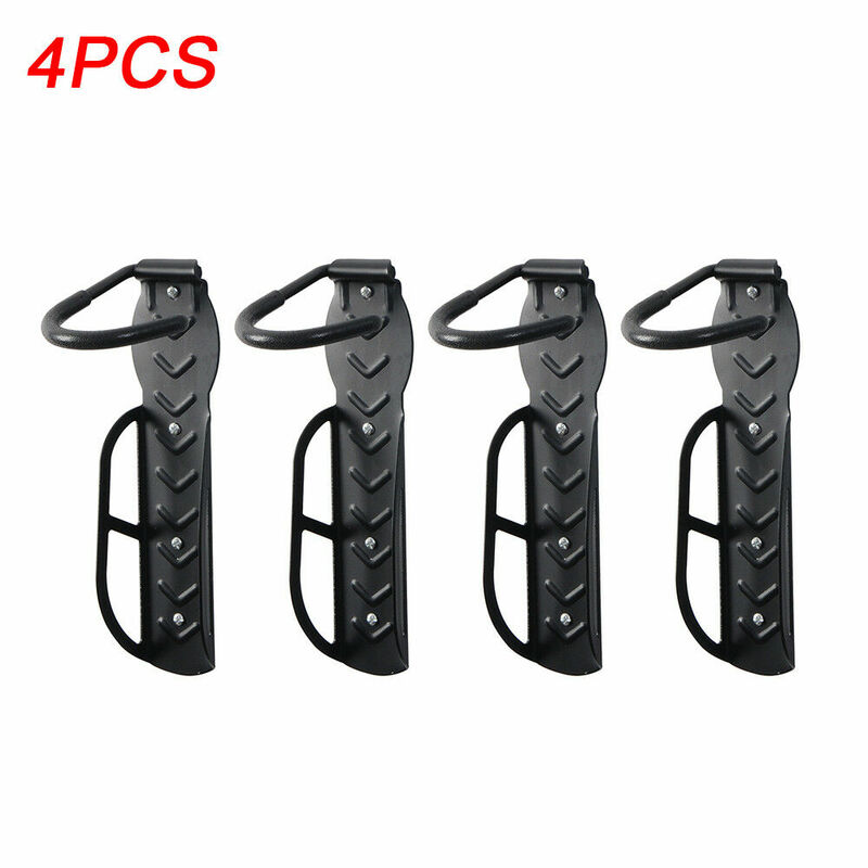Suitable Indoor Or Outdoor Strong Steel Space-saving Storing A Bike Sturdy Hook Wall Mount Storage For Garage House Black