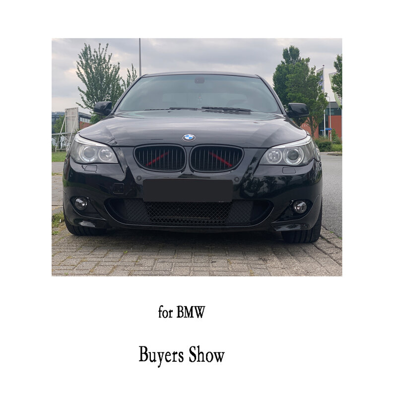 Couvercle de Phare Antibrouillard pour BMW E60 E61 M dehors 2003-2009 525i 528i 530i 2004-2010, Grilles Bazel, Couvercle de Cadre de Lampe, Trou de Grille