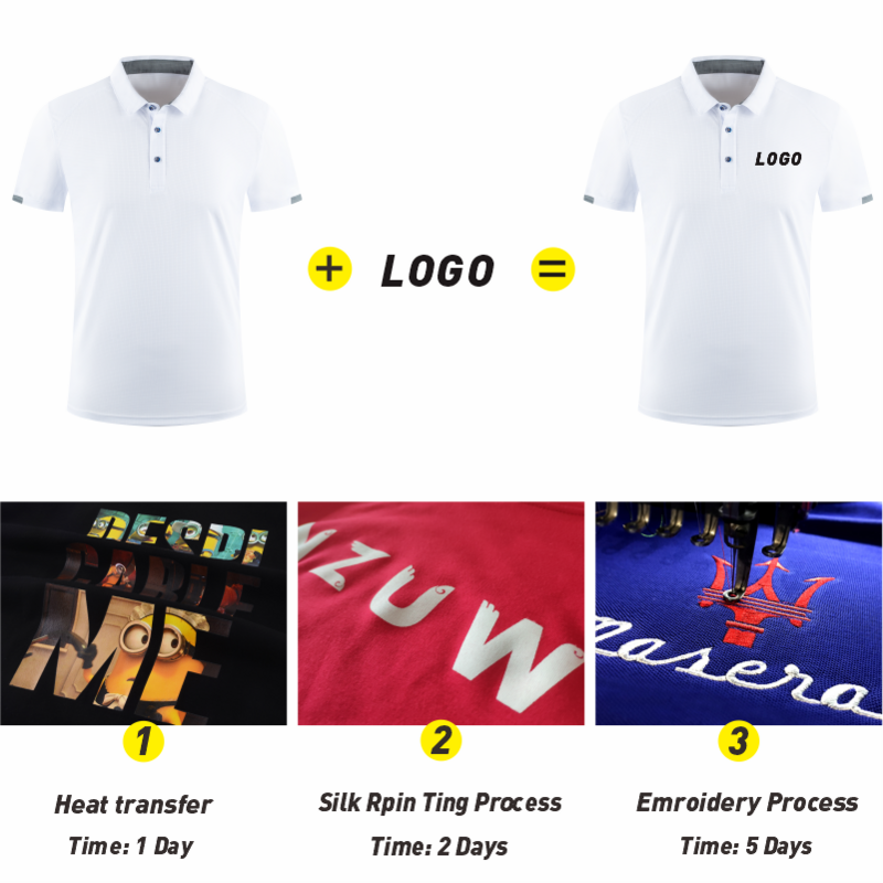 Polo d'été à séchage rapide avec Logo imprimé personnalisé, maillots de Golf, haut avec broderie personnalisée, pour groupe individuel