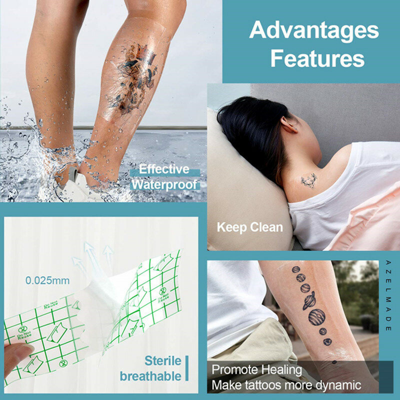 Новейшая 10 м Водонепроницаемая микроблейдинговая пленка для татуировок после ухода за кожей заживление ПУ пленка тату-бандаж рулон аксессуары для татуировок