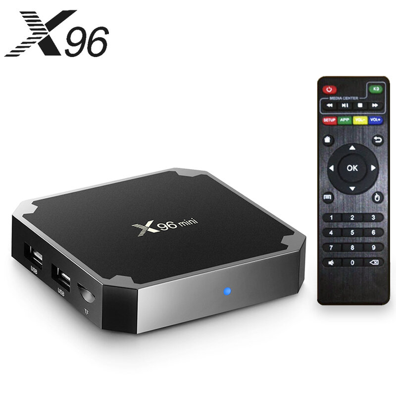 X96 미니 안드로이드 TV 박스, 안드로이드 7.1. 스마트 TV 상자 2 기가바이트 16 기가바이트. Amlogic S905W 쿼드 코어 2.4GHz WiFi. 선택 고정되는 최고 상자 1GB 8GB
